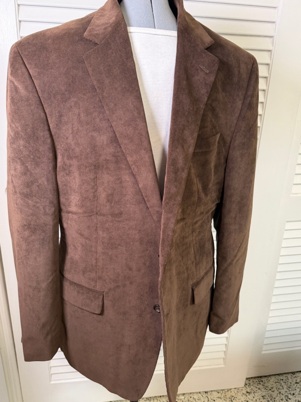 Lauren Ralph Lauren Brown Suede-Effect Sport Coat Blazer